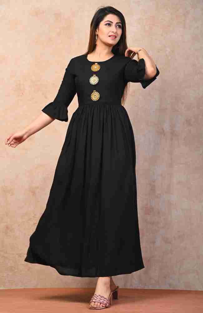 Plain hotsell black gown