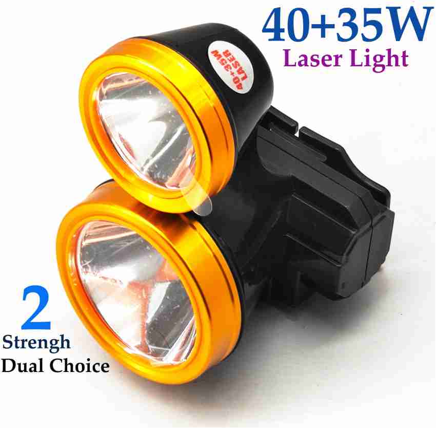 shoptric 45+35W 2 in 1 Adjustable Laser LED Rechargeable Head Torch Light  For Long Range 5 hrs Torch Emergency Light Price in India - Buy shoptric  45+35W 2 in 1 Adjustable Laser