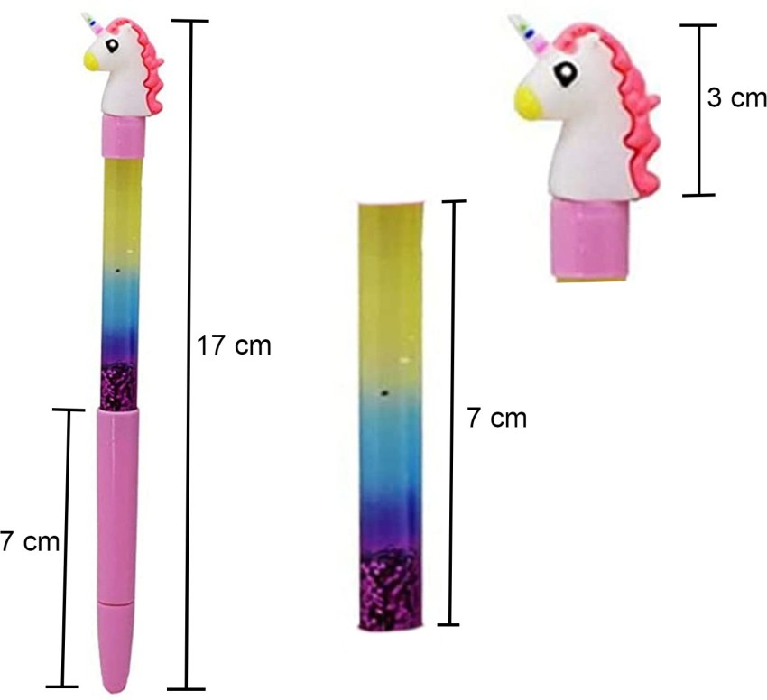 SV Traders Unicorn Pack Of 15 Pcs Glitter Water Pens/Stylish Fancy Pens For  Girls/Kids/