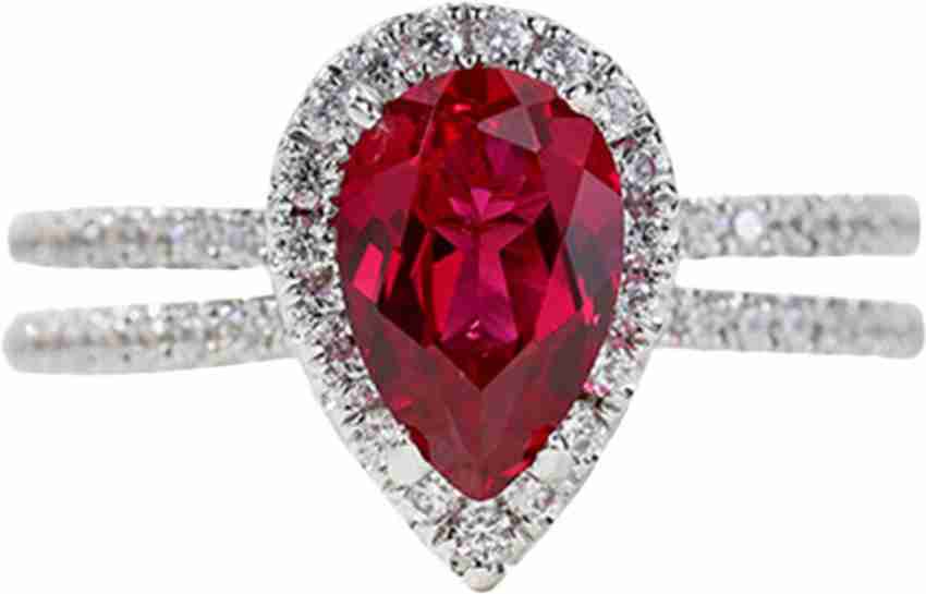 Sudesh Natural Ruby Ratti 1.50 Carat With White Accents Ring