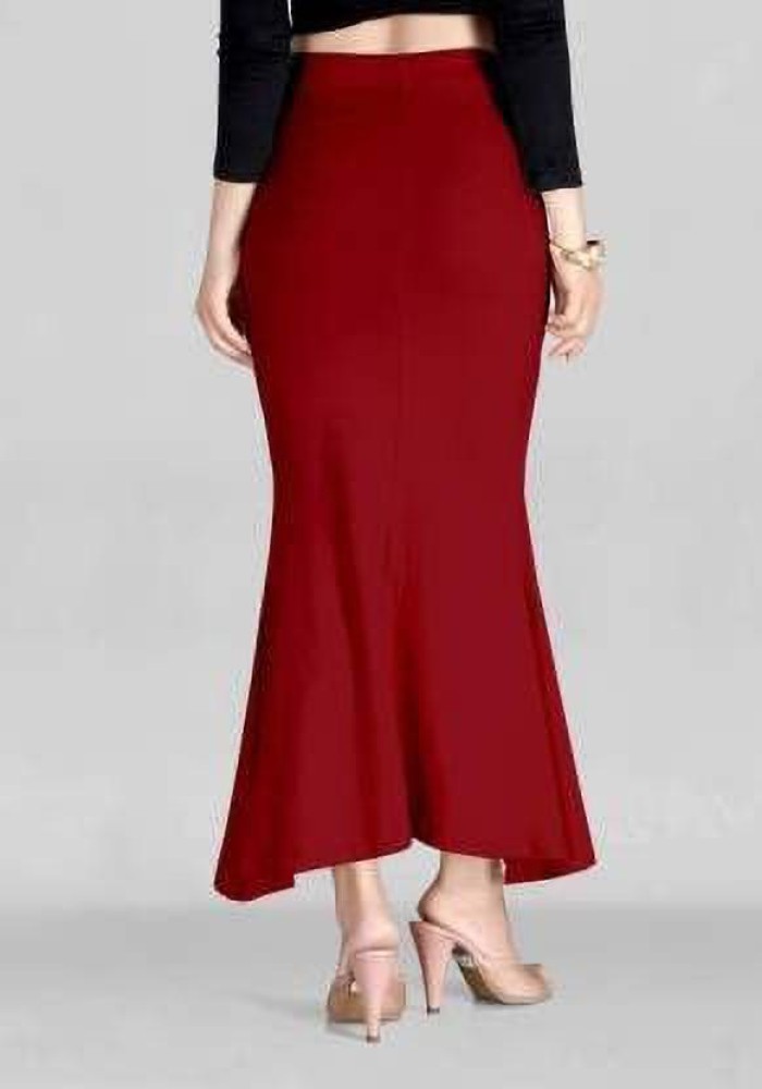 Women's Fish Cut Solid Lycra Saree Shapewear Petticoat for Women