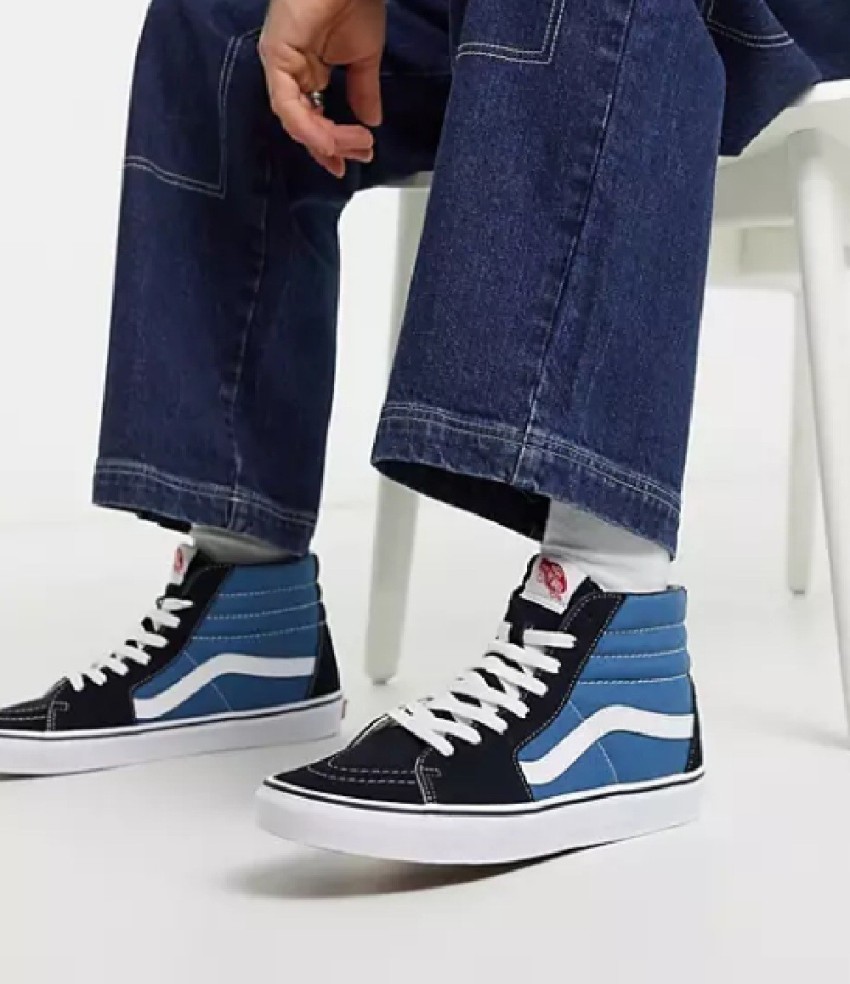 Sk8 hi shop blue and black