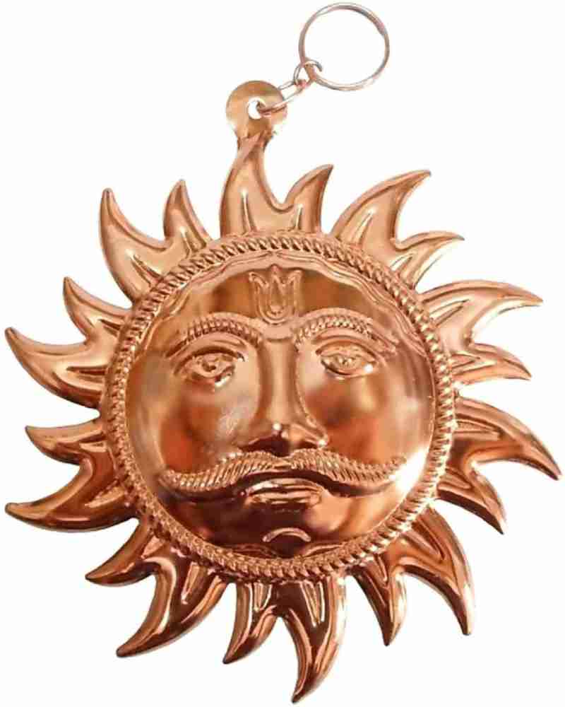 vedanshstore CopperTouch Surya/Sun Wall hanging Face yantra for