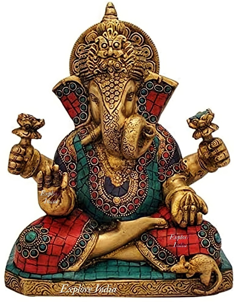 Lord Ganesha Idol Statue Brass, Indian Home Decor