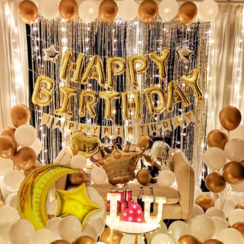 Wisdom Decor Solid Birthday Party Decorations with Luxurious Lighting Party  Supplies