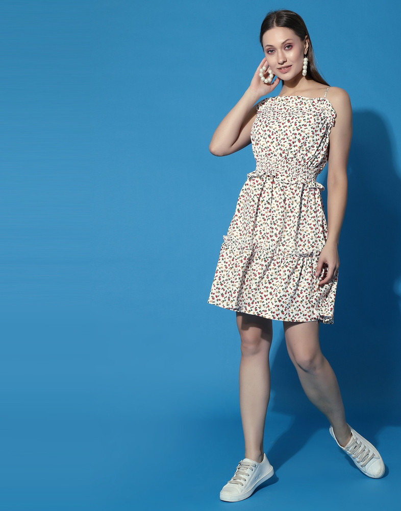 Selvia Women Skater Multicolor Mini/Short Dress - Buy Selvia Women Skater  Multicolor Mini/Short Dress Online at Best Prices in India | Flipkart.com