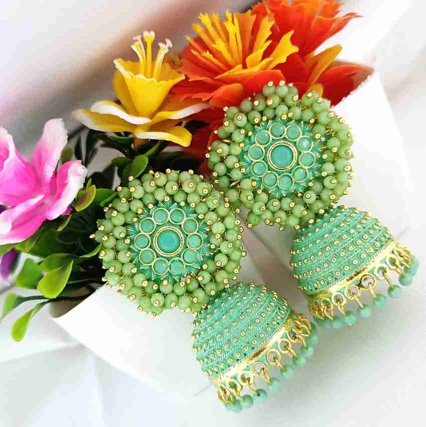 Sea green shop earrings online