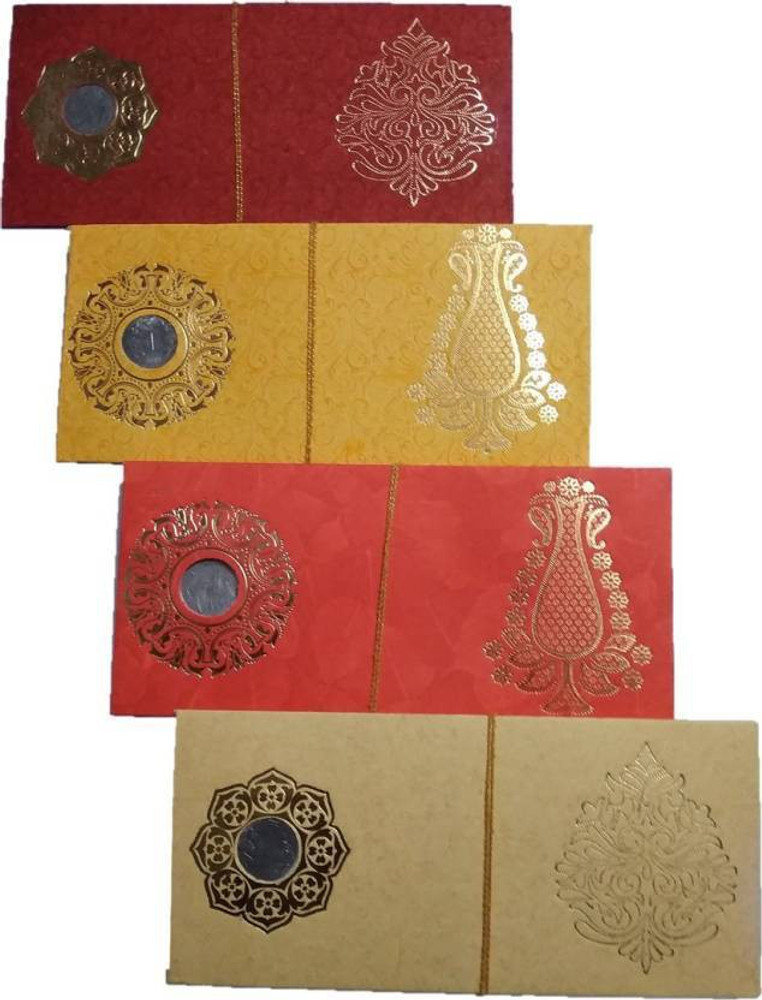 Sejas Collections Pack of 40 Wedding Gift Envelope with 1 Rupee