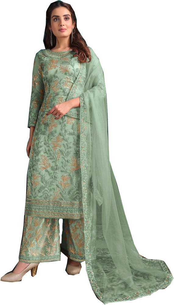 RUDRAPRAYAG Net/Lace Floral Print Salwar Suit Material Price in India - Buy RUDRAPRAYAG  Net/Lace Floral Print Salwar Suit Material online at
