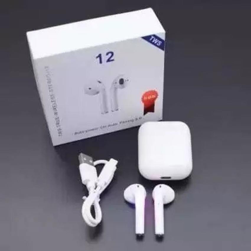 PANTAGRAM i12 Tws Earbuds With Mic Bluetooth Headset (White