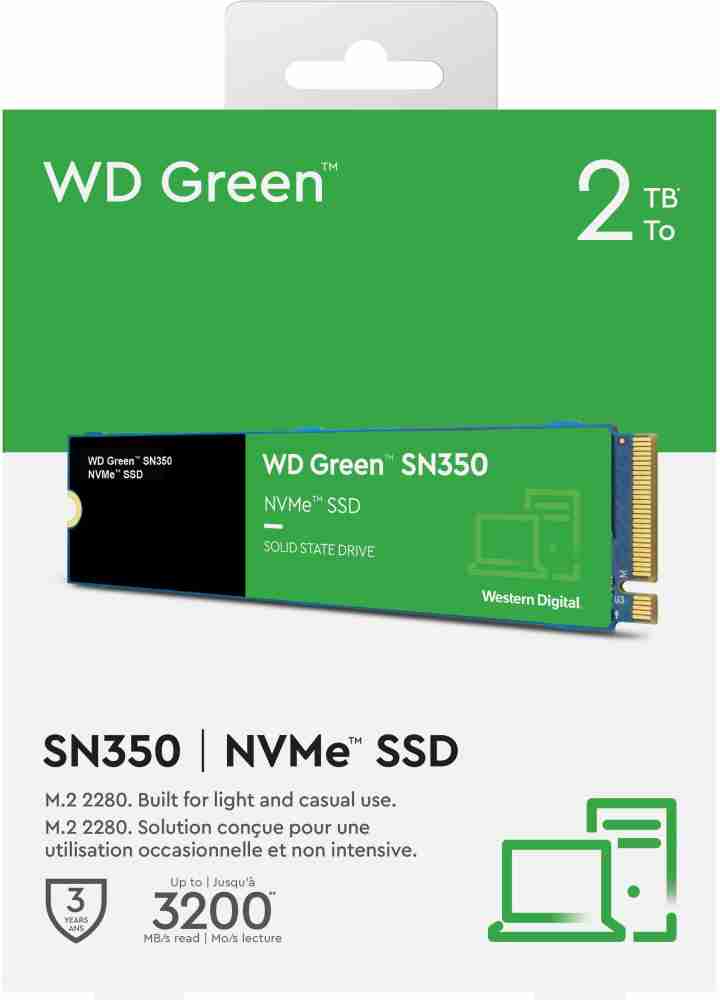 WESTERN DIGITAL WD Green Nvme SN350 2 TB Desktop, Laptop