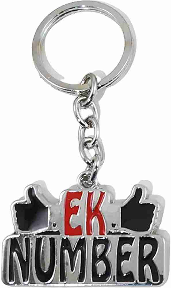 Spotlight Ek Number Metal Keychain for Men and Women Key Chain