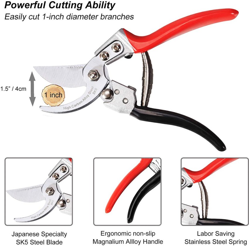 LONG NOSED SECATEURS Gardening Accuracy Leaf Snipping Trees Shrubs
