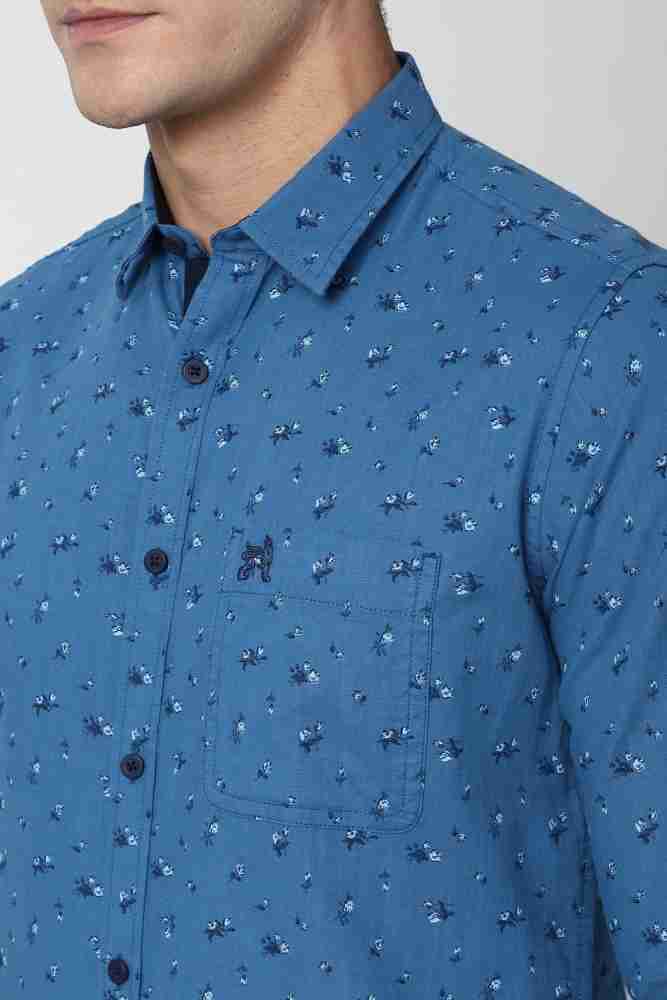 VAN HEUSEN Men Floral Print Casual Blue Shirt - Buy VAN HEUSEN Men Floral  Print Casual Blue Shirt Online at Best Prices in India