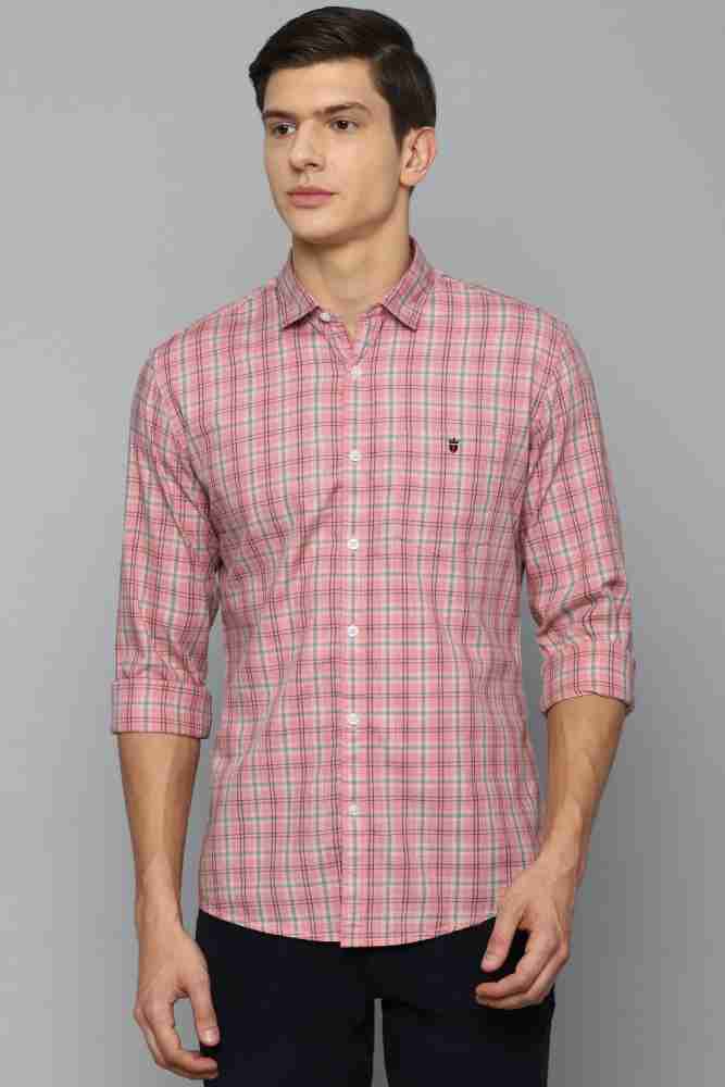 pink colour check shirt