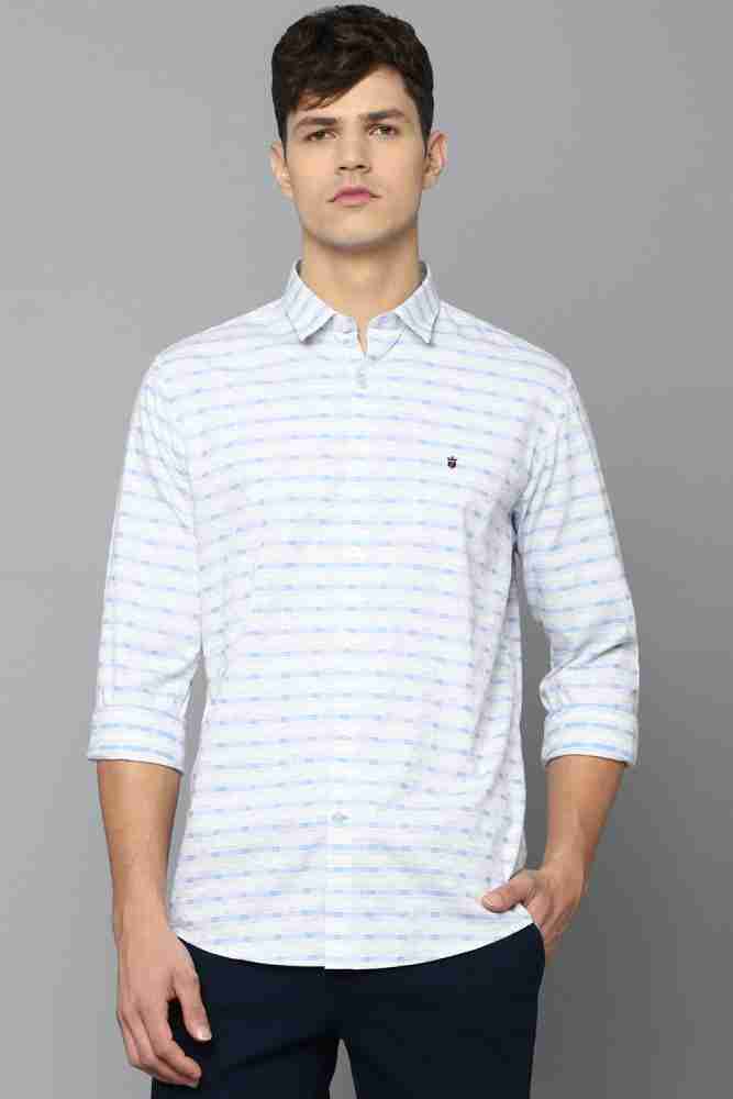 LOUIS PHILIPPE Men Striped Casual White Shirt - Buy LOUIS PHILIPPE