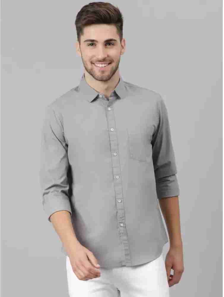 Colour Fly Men Solid Casual White Shirt - Buy Colour Fly Men Solid Casual White  Shirt Online at Best Prices in India