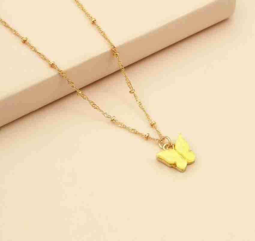 Yellow pendant necklace outlet