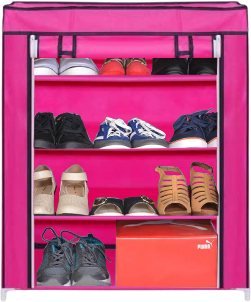 KOnlineShop 4 Layer Fabric Cover Collapsible Shoe Rack Plastic Shoe Stand Price in India Buy KOnlineShop 4 Layer Fabric Cover Collapsible Shoe Rack Plastic Shoe Stand online at Flipkart