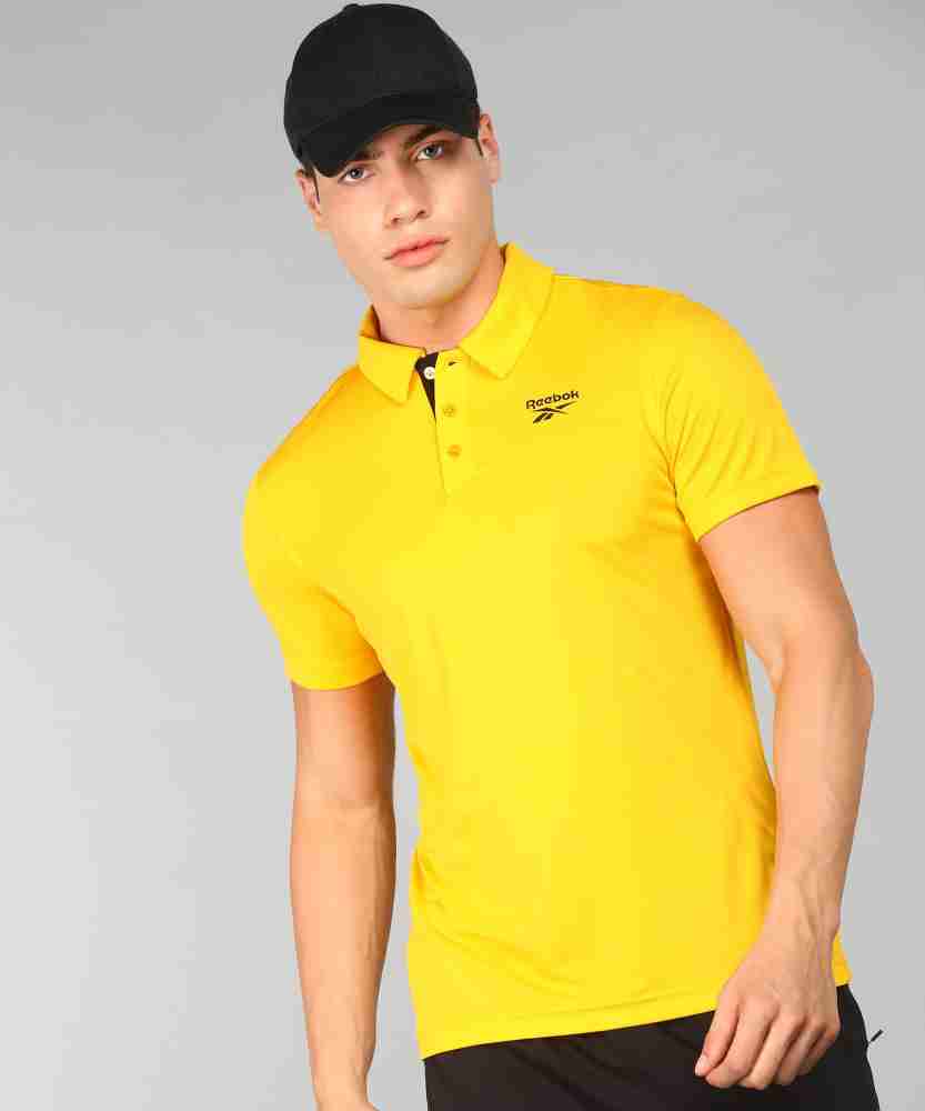 reebok polo shirts womens yellow