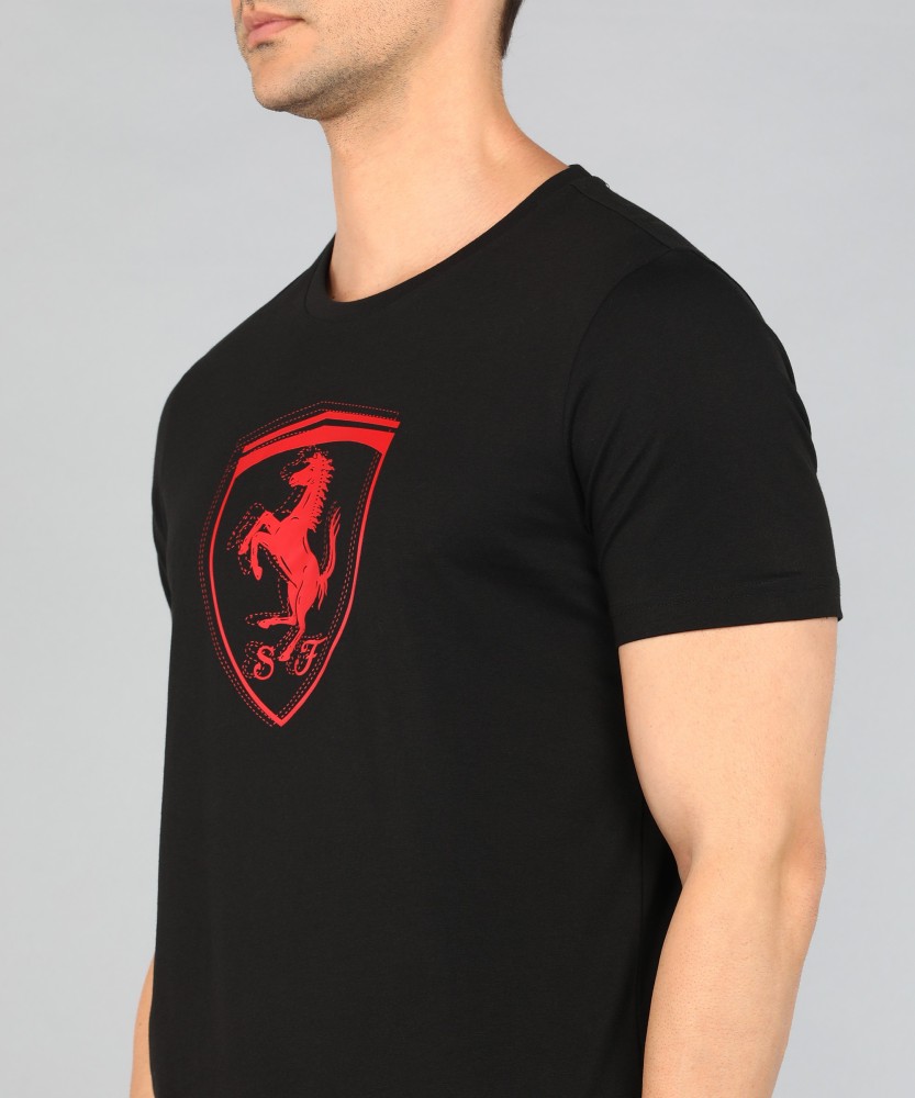 Puma Scuderia Ferrari Race Big Shield Men's Tonal T-Shirt, Black, XL