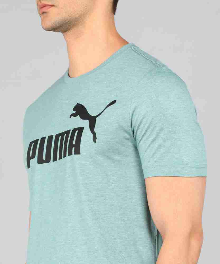PUMA Solid Men Round Neck Blue T-Shirt - Buy PUMA Solid Men Round Neck Blue  T-Shirt Online at Best Prices in India