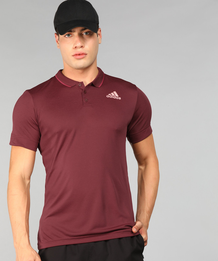 Adidas maroon polo clearance