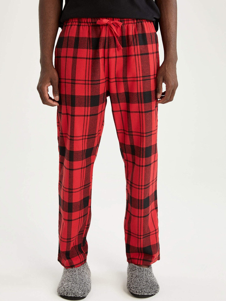 Red checkered track pants online