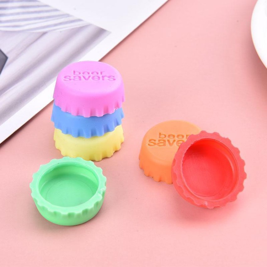 play run ™6 Pcs Lid Beer Saver Bottle Cap Leak Free Beer Bottle Sealer  Stopper Silicone Bottle Stopper Price in India - Buy play run ™6 Pcs Lid  Beer Saver Bottle Cap