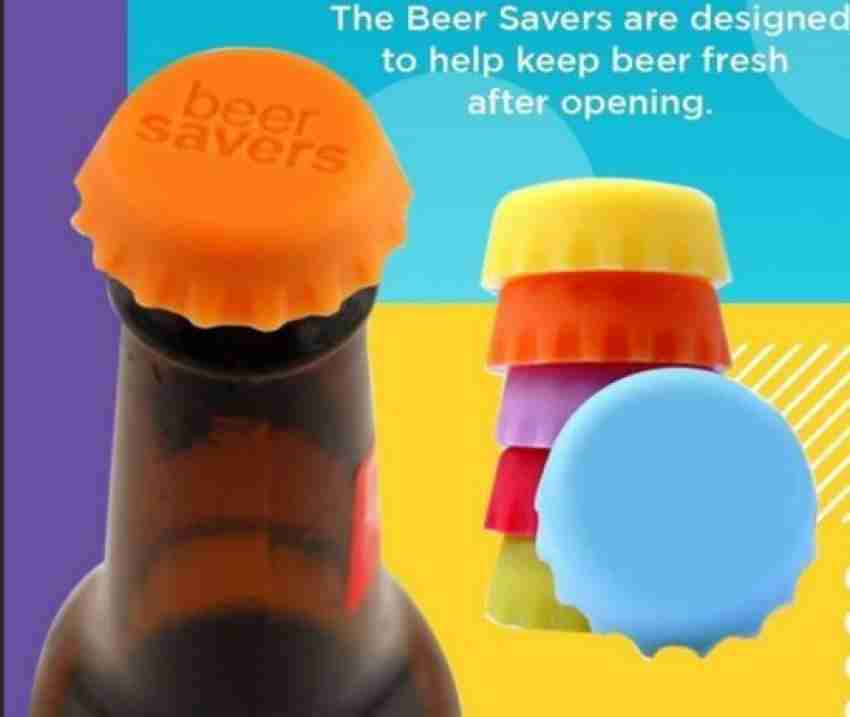 Save Brands Beer Savers Silicone Rubber Bottle Cap (6 Pack), Glow In The  Dark