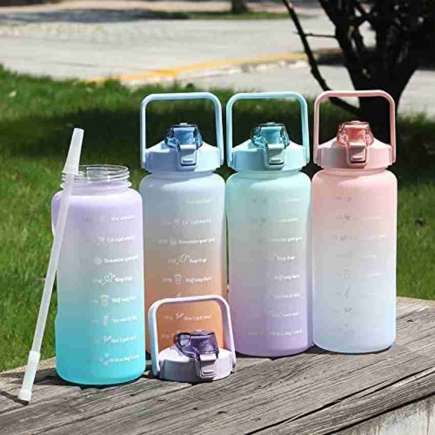 2000ml Fitness Water Bottle Large Capacity Gym Sports Bottle for Travel  (Green) 