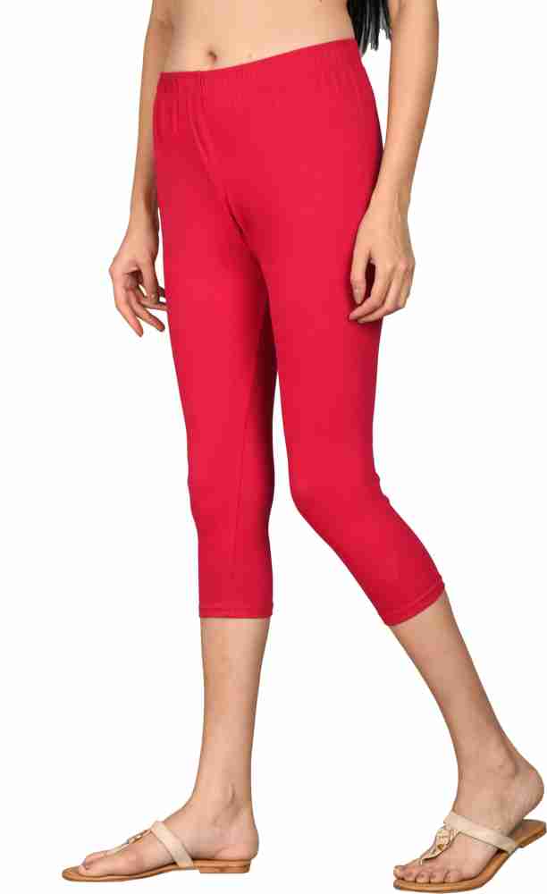 Buy Pixie Bio-Washed 220 GSM Women's/Girls Capri, 4 Way Stretchable, Pack  of 10 - Free Size at