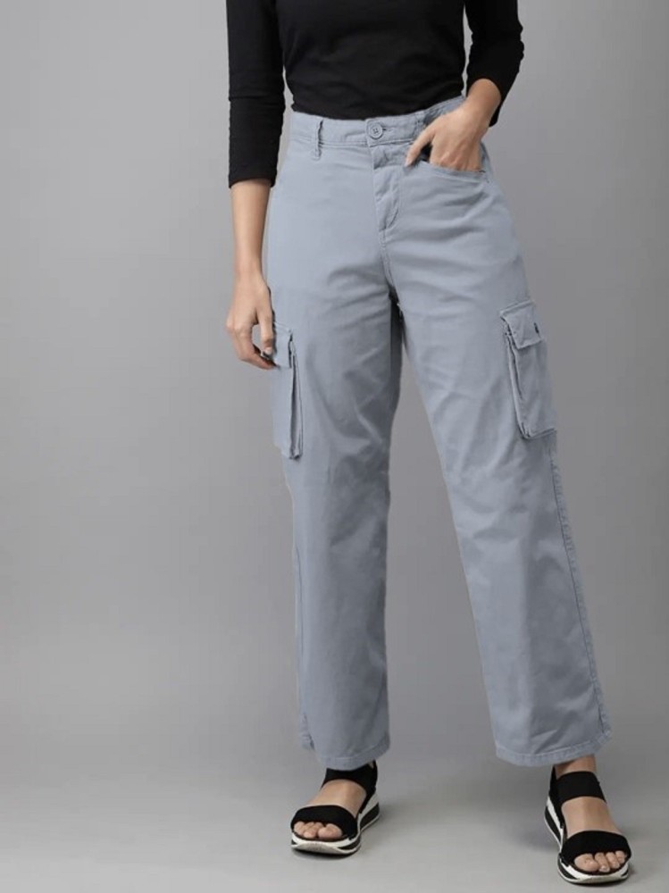 Girl Dark Grey Cargo Trousers  Pants