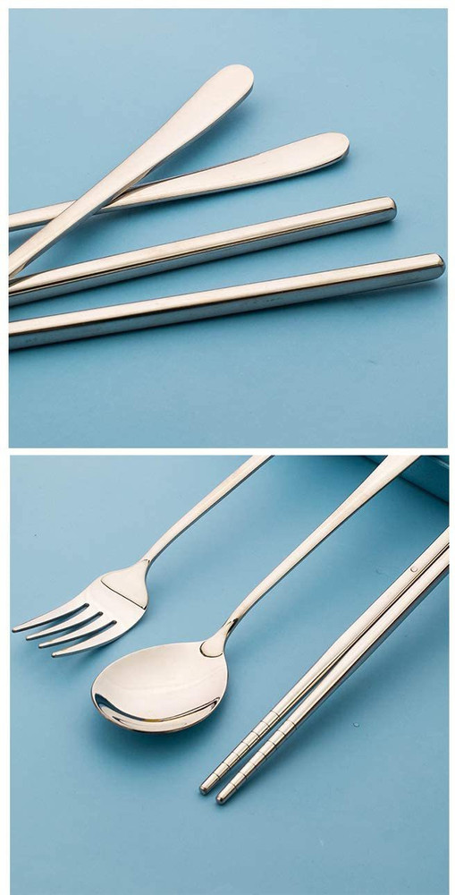 Iktu Premium 304 Stainless Steel Knife Fork Spoon Chopstick Set