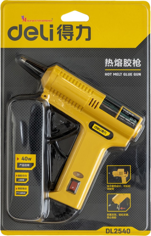 MALFAH ENTERPRISES DELI GLUE GUN HOT MELT DL2540 40W Standard