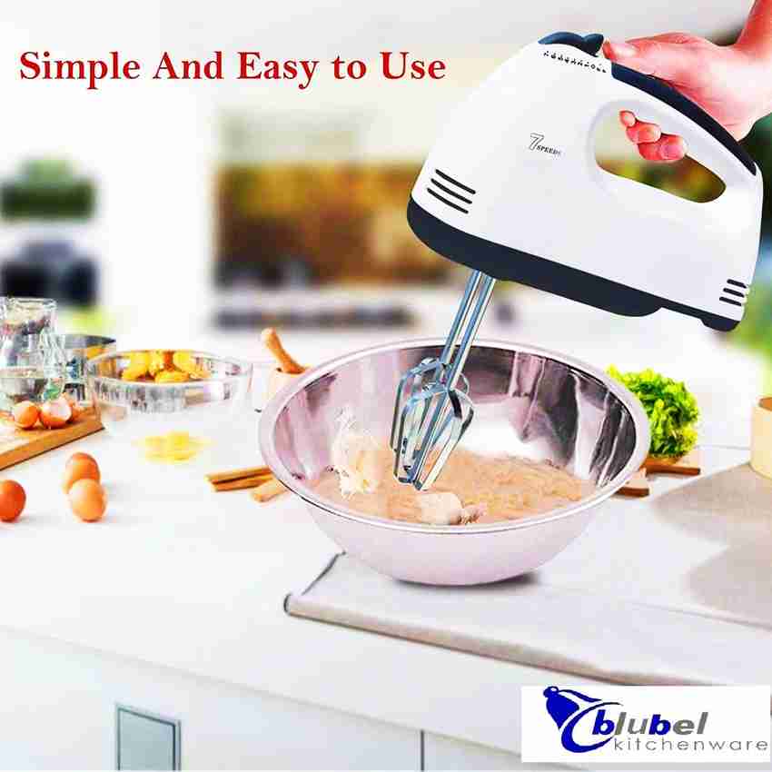 Electric hand mixer with attachments store