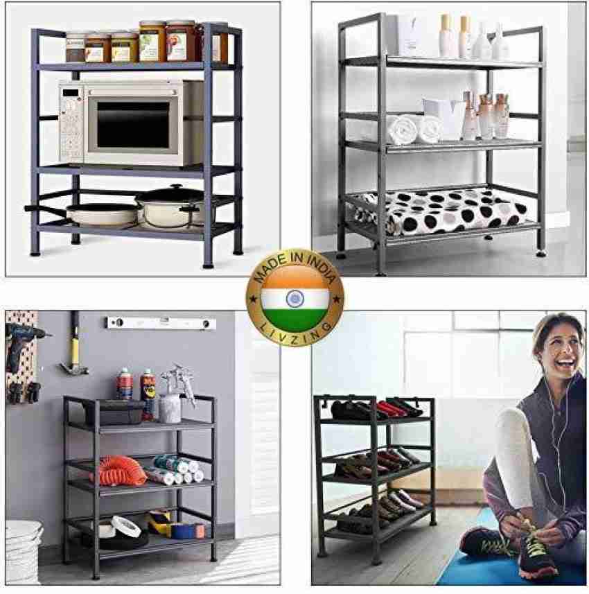 PAXMER Utensil Kitchen Rack Carbon Steel Wall Mount Microwave Oven stand/OTG  shelf & Organizer with Hooks/multipurpose Price in India - Buy PAXMER  Utensil Kitchen Rack Carbon Steel Wall Mount Microwave Oven stand/OTG