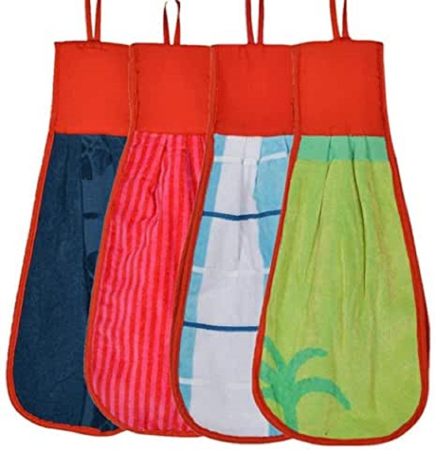 Beautiful Microfiber Wash Basin Hanging Kitchen Towel Multicolor Pack Of 4