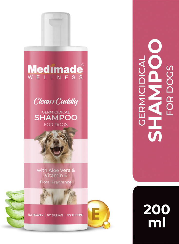 Medimade Dogs Shampoo Aloe Vera Vitamin E Anti parasitic Anti
