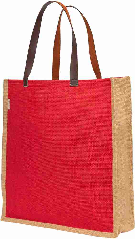 Red shop jute bags