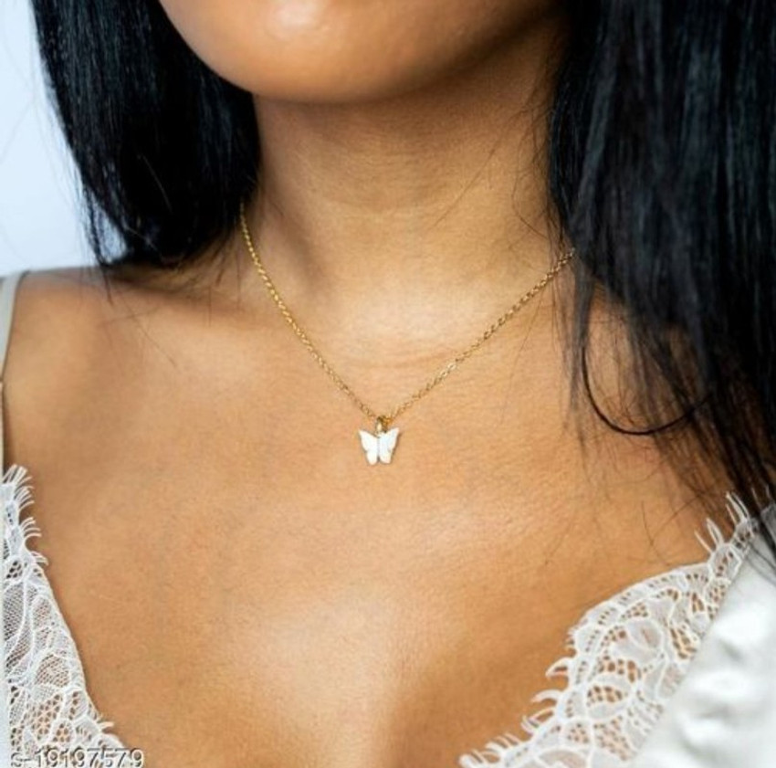 Small butterfly clearance pendant necklace