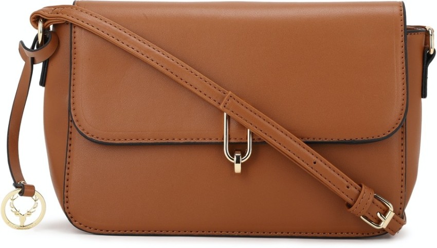 allen solly brown sling bag