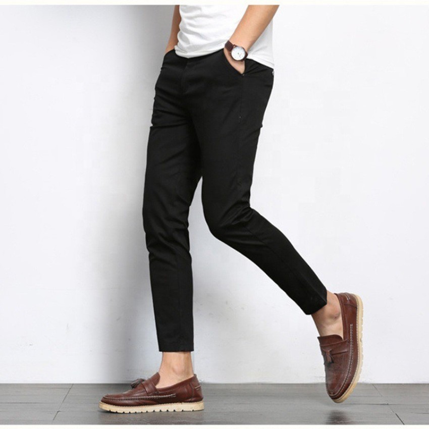 white luxury Slim Fit Men Black Trousers - Buy white luxury Slim Fit Men Black  Trousers Online at Best Prices in India