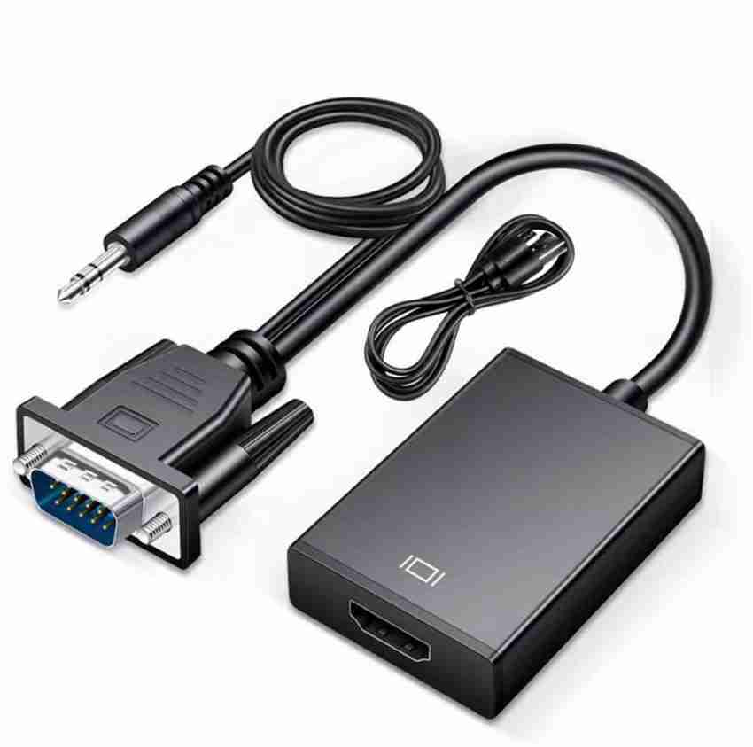 VGA to HDMI Cable, VGA to HDMI Adapter Cable with Audio for Connecting Old  PC, Laptop with a VGA Output to New Monitor, Display, HDTV with HDMI Input