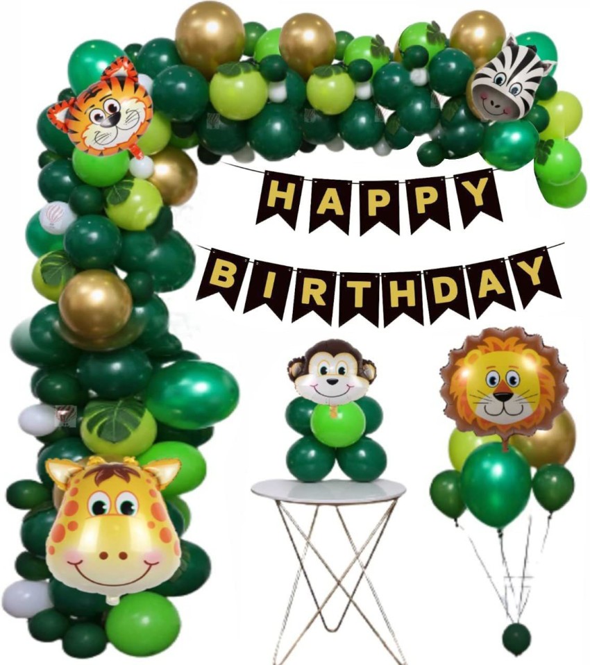 Forest Theme Birthday Party Decorations 77 Pcs - Jungle Theme