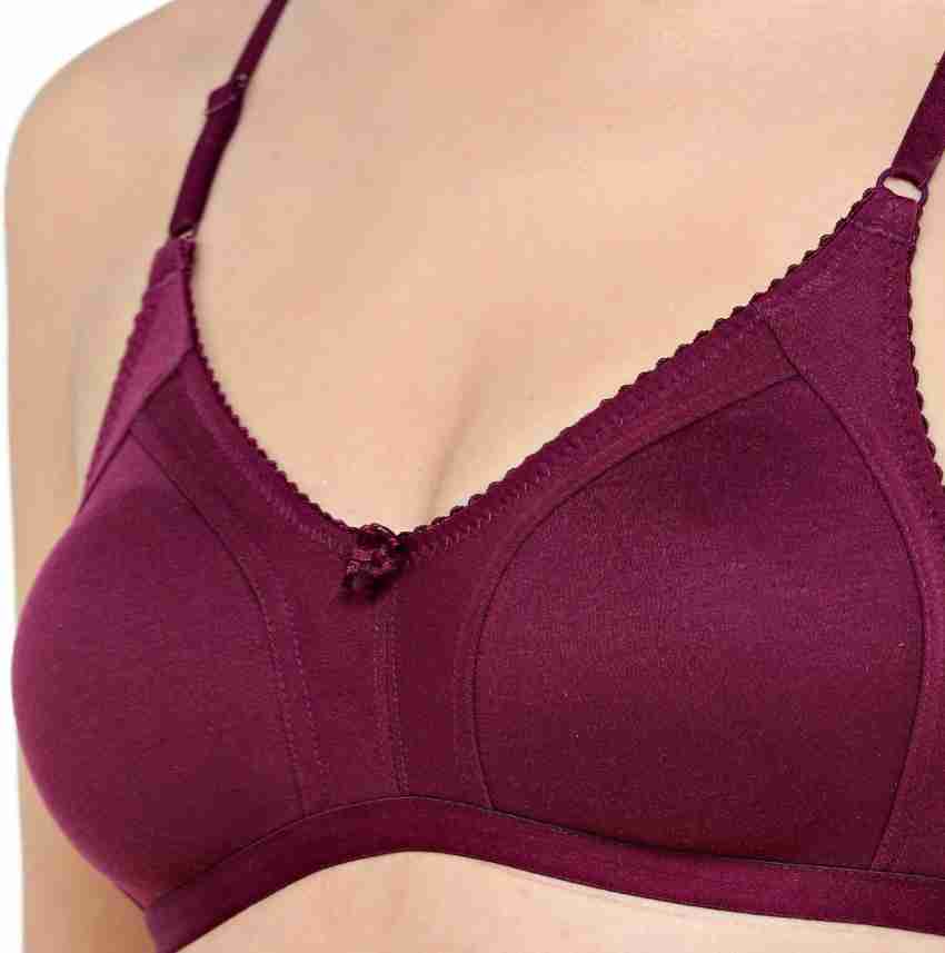 deevaz Combo Of 2 Soft Spacer Cup Full Coverage Bra In Purple & Black  Colour Women T-Shirt Non Padded Bra - Buy deevaz Combo Of 2 Soft Spacer Cup  Full Coverage Bra