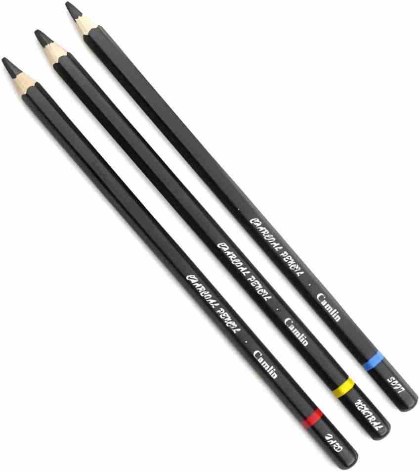 Camlin 6 shade Graphite pencil with 3 pcs Charcoal