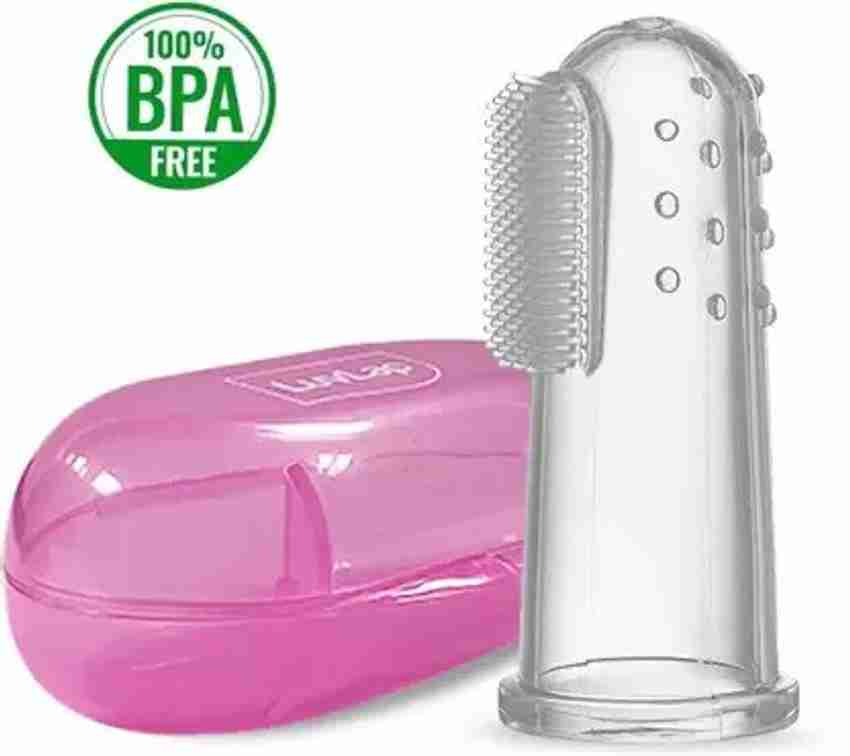 Rubber finger toothbrush for babies clearance