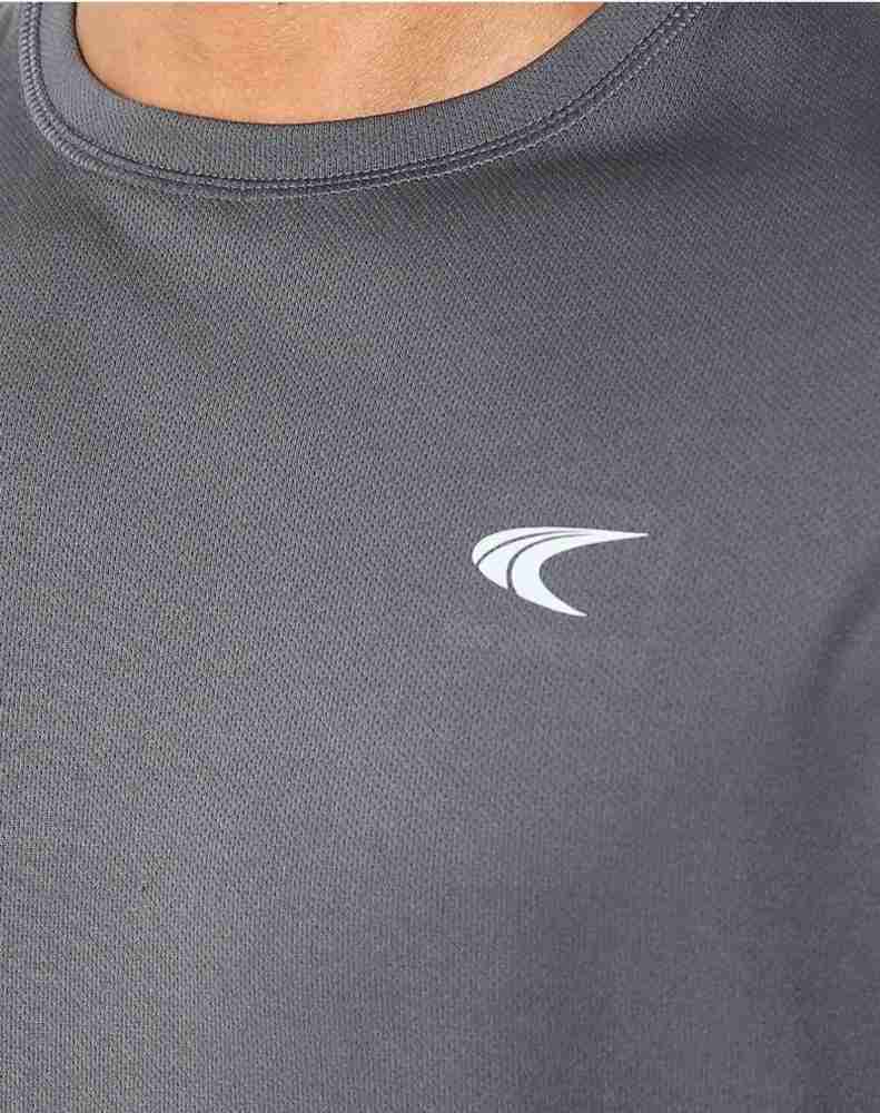 PERFORMAX Solid Men Round Neck Grey T Shirt Buy PERFORMAX Solid