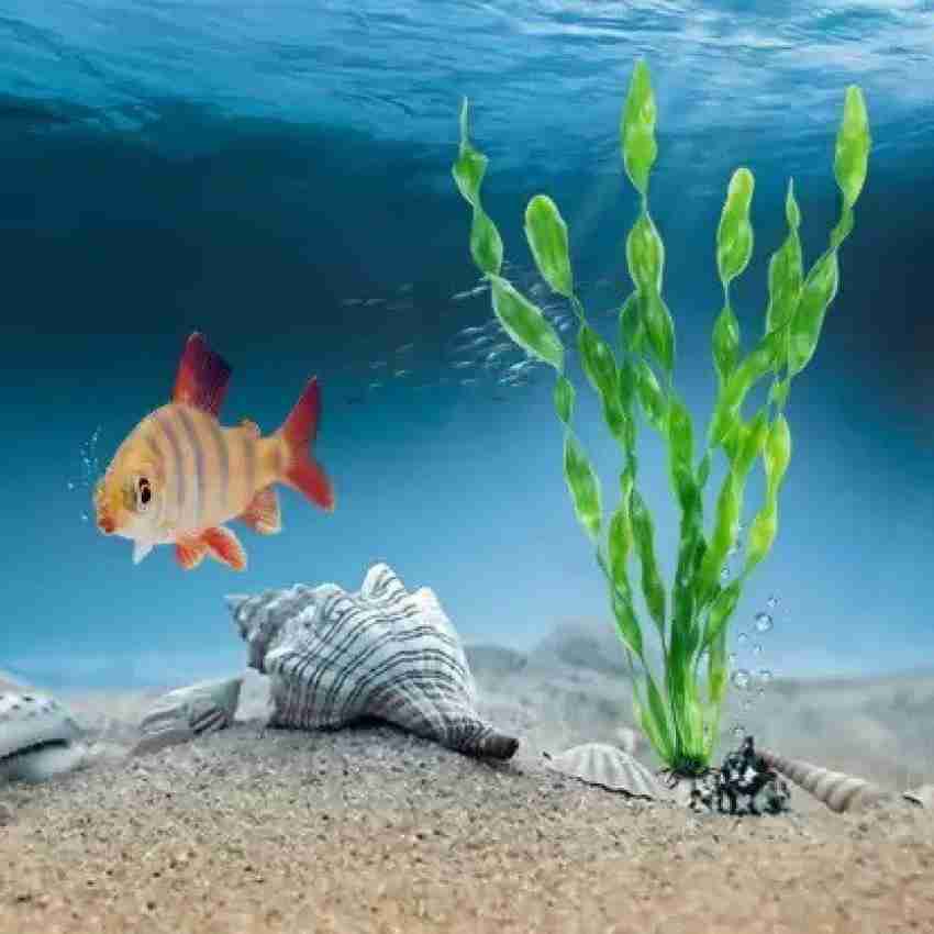 2pcs Artificial Underwater Plants, Aquarium Fish Tank Seaweed Decoration,  Green Purple Water Grass Decoration